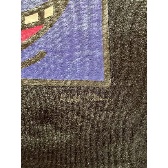 X-Large Brand Keith Haring Rare Sweatshirt Ape Back Purple Blue  Black Small - Picture 2 of 9